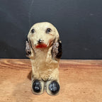 Vintage Chalkware Spaniel Dog Figurine