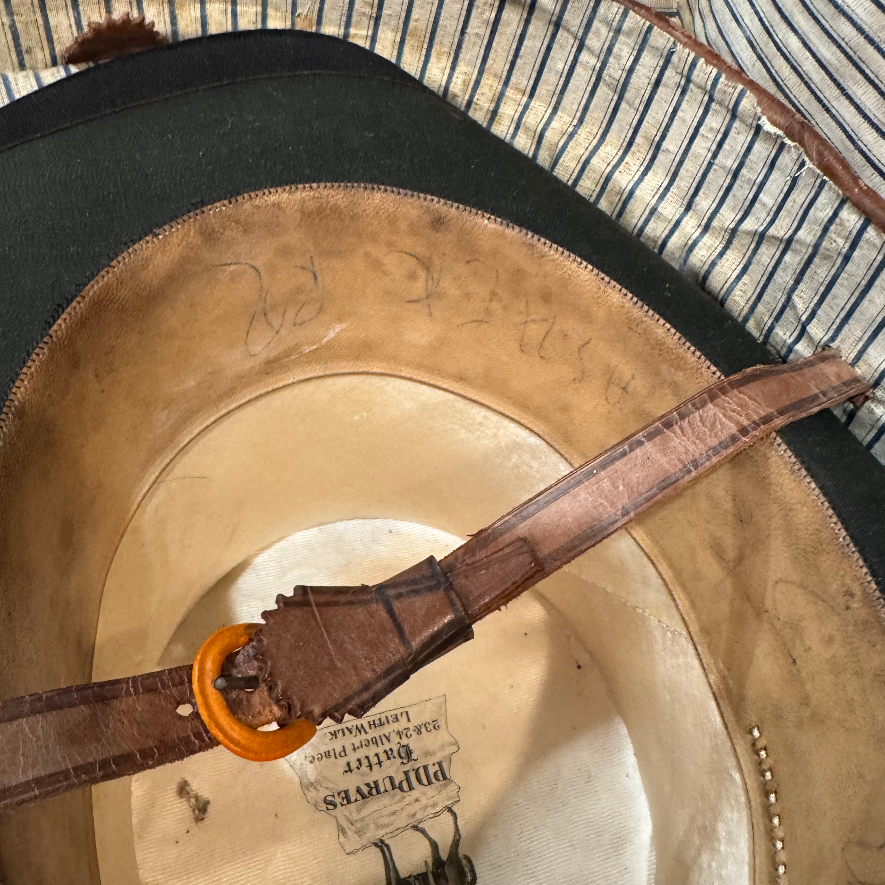 Antique Scottish P.D. Purves Silk Top Hat with Original Leather Travel Case & Key – Edinburgh c. 1890