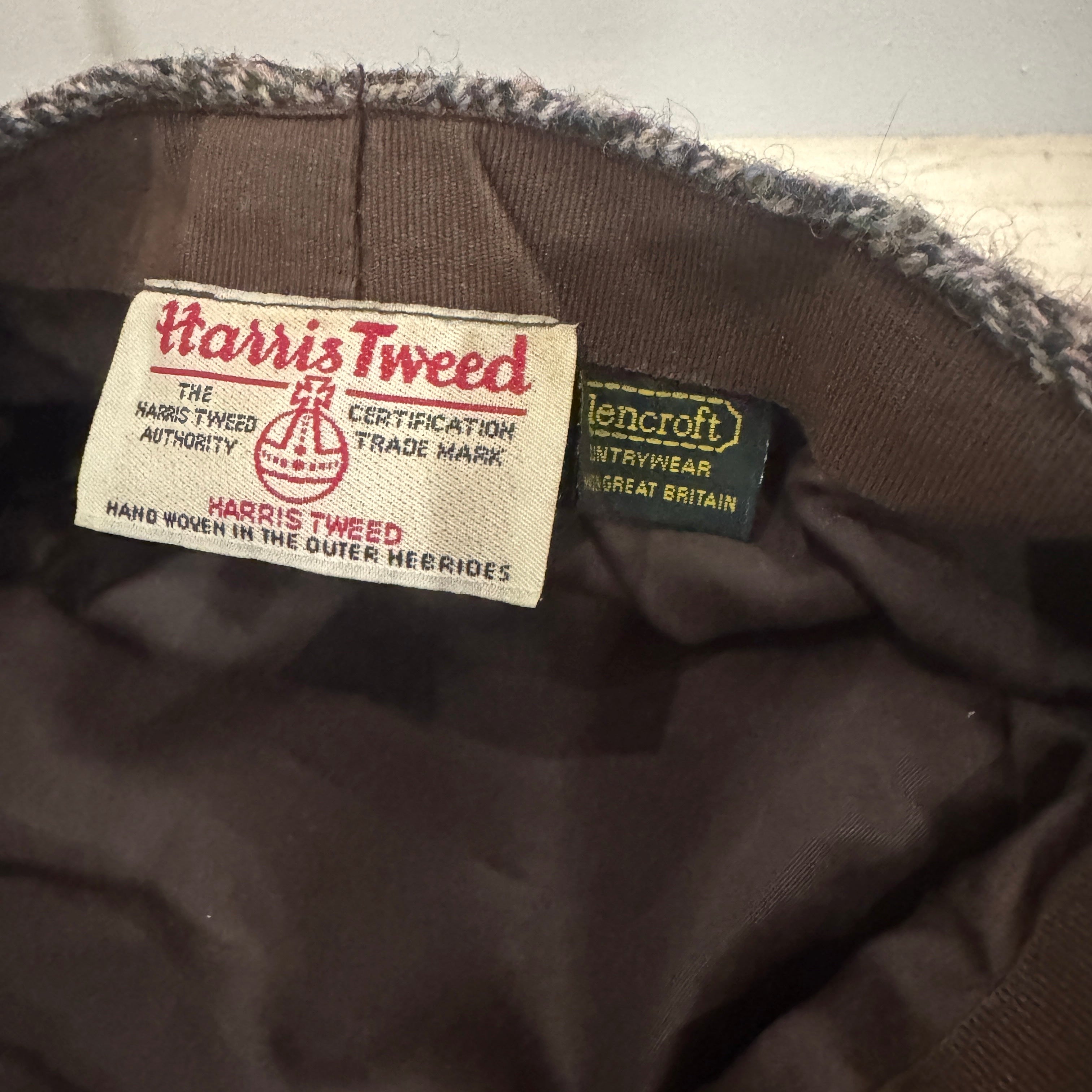 Vintage Harris Tweed Flat Cap