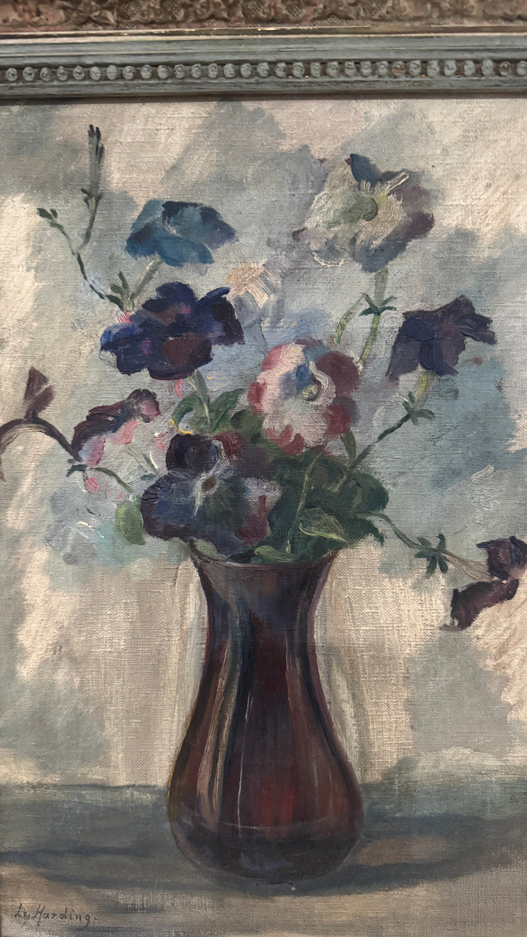 Antique French Oil Floral Still Life