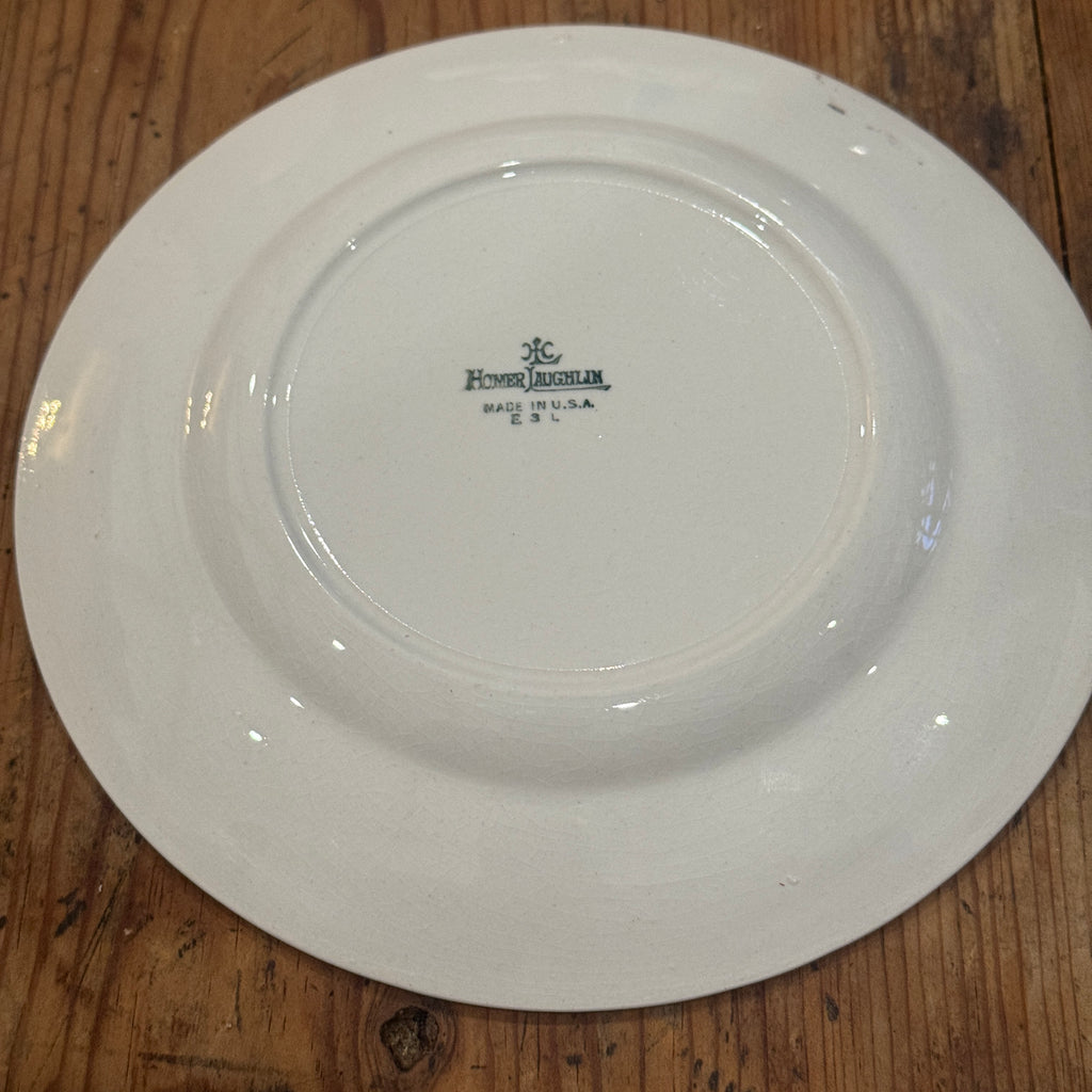 Homer Laughlin Gold-Rim Ironstone Plates Set of 6