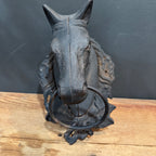 Cast Iron Horse Head Hitching Ring Wall Mount