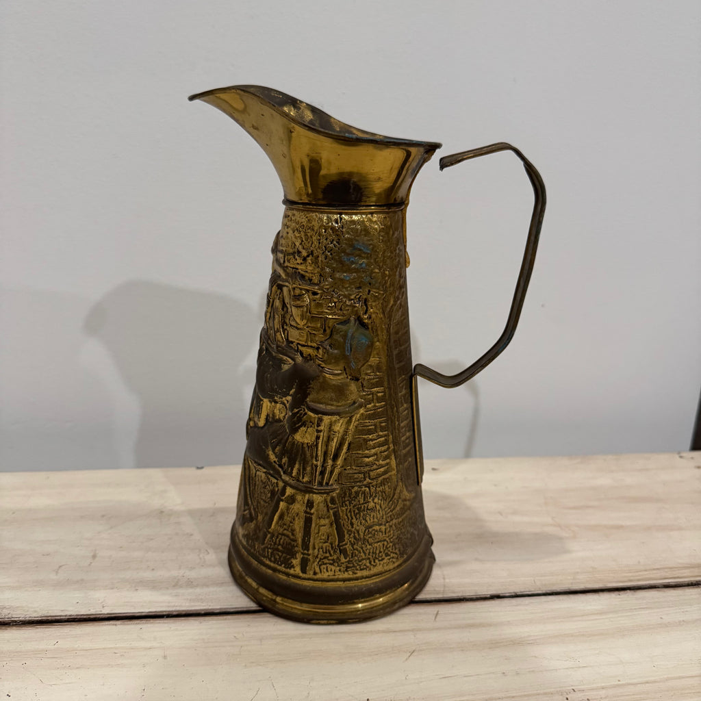 Peerage Brass Embossed Pitcher