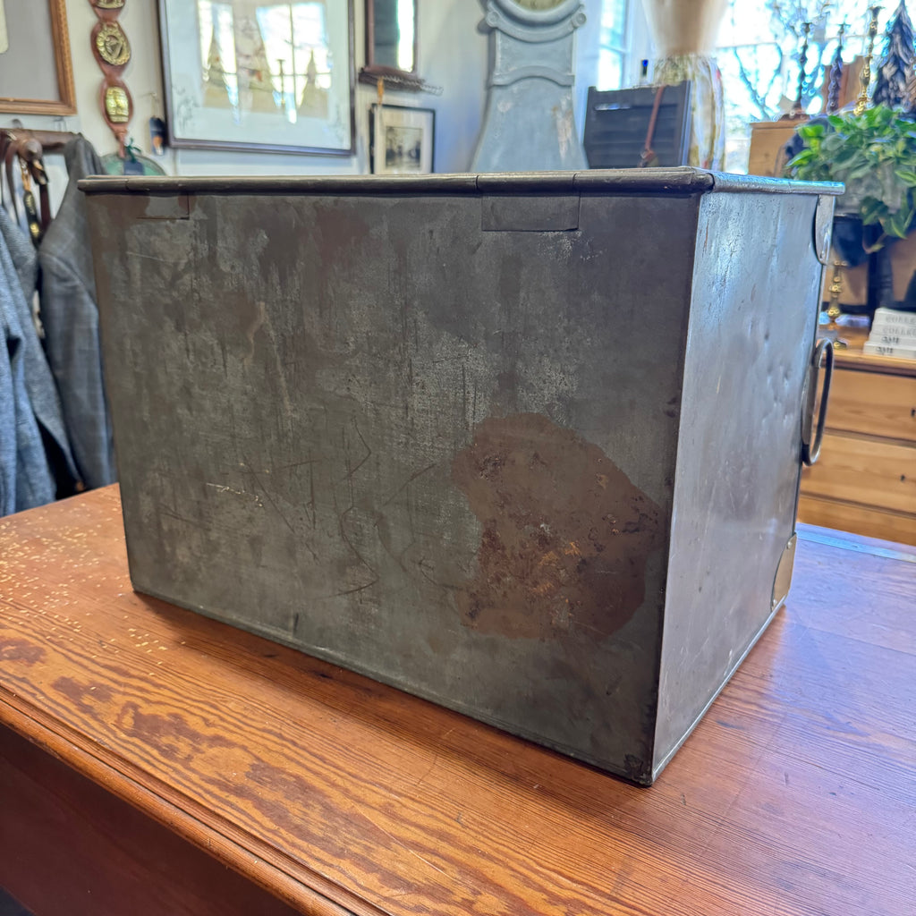 Vintage Copper and Brass Storage Bin