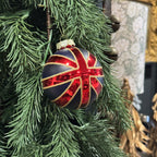 Union Jack Glass Ornament