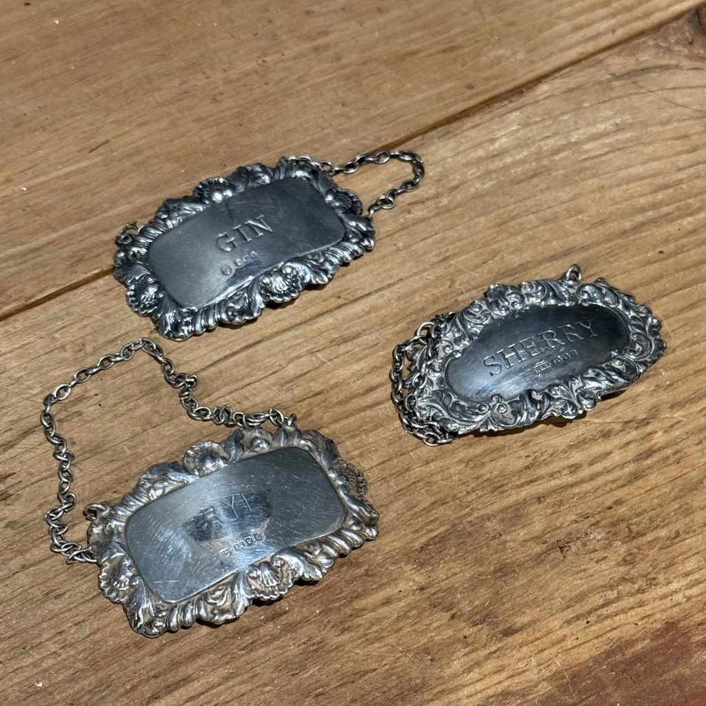 English Decanter Labels