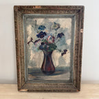 Antique French Oil Floral Still Life