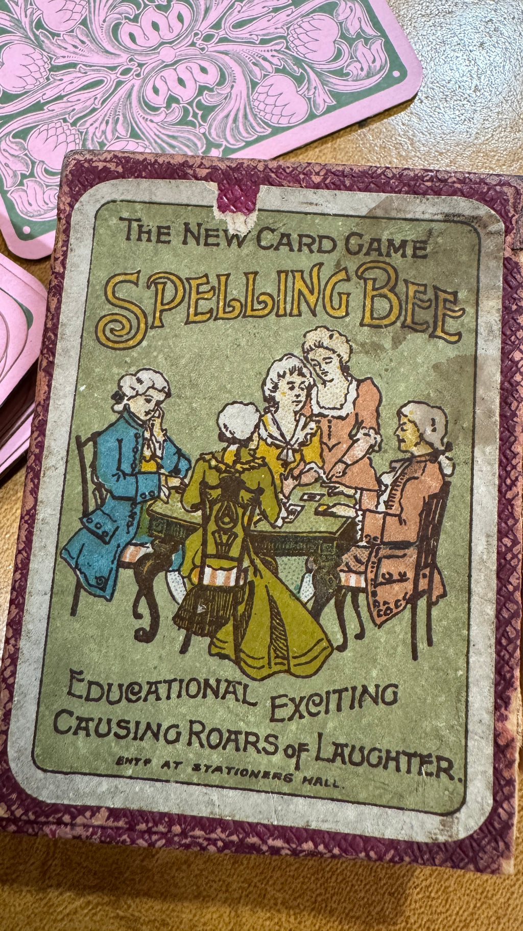 Antique Spelling Bee Educational Card Game, c. 1900–1915