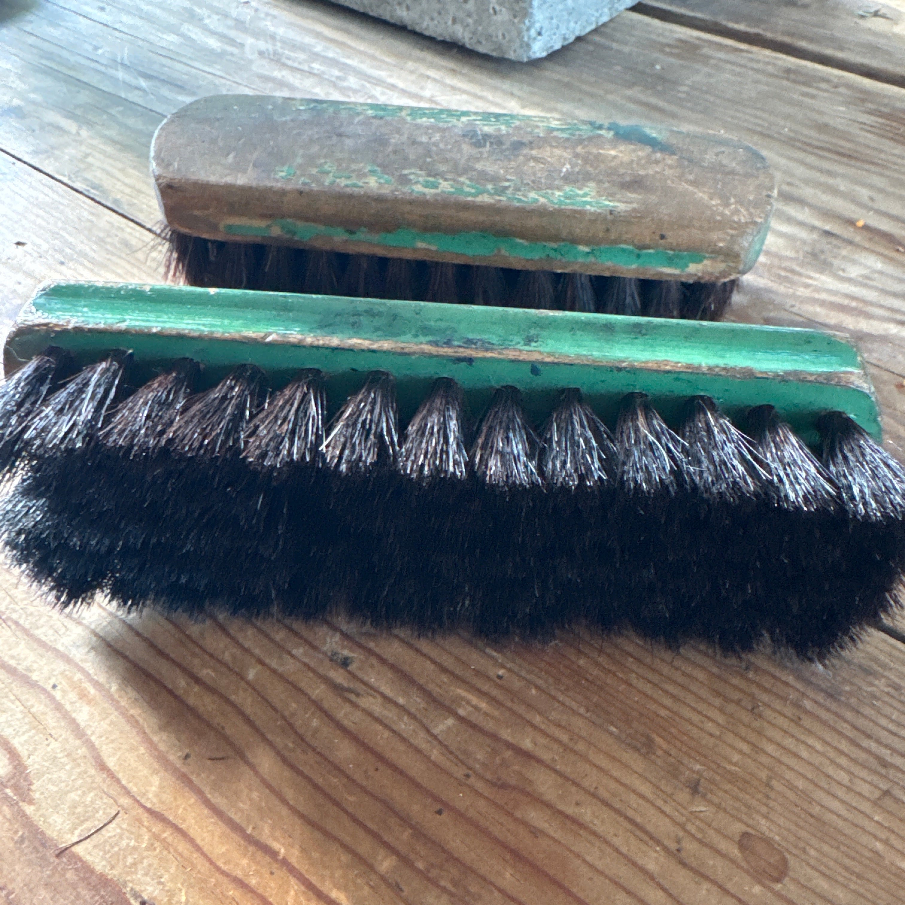 Green Horsehair Brush