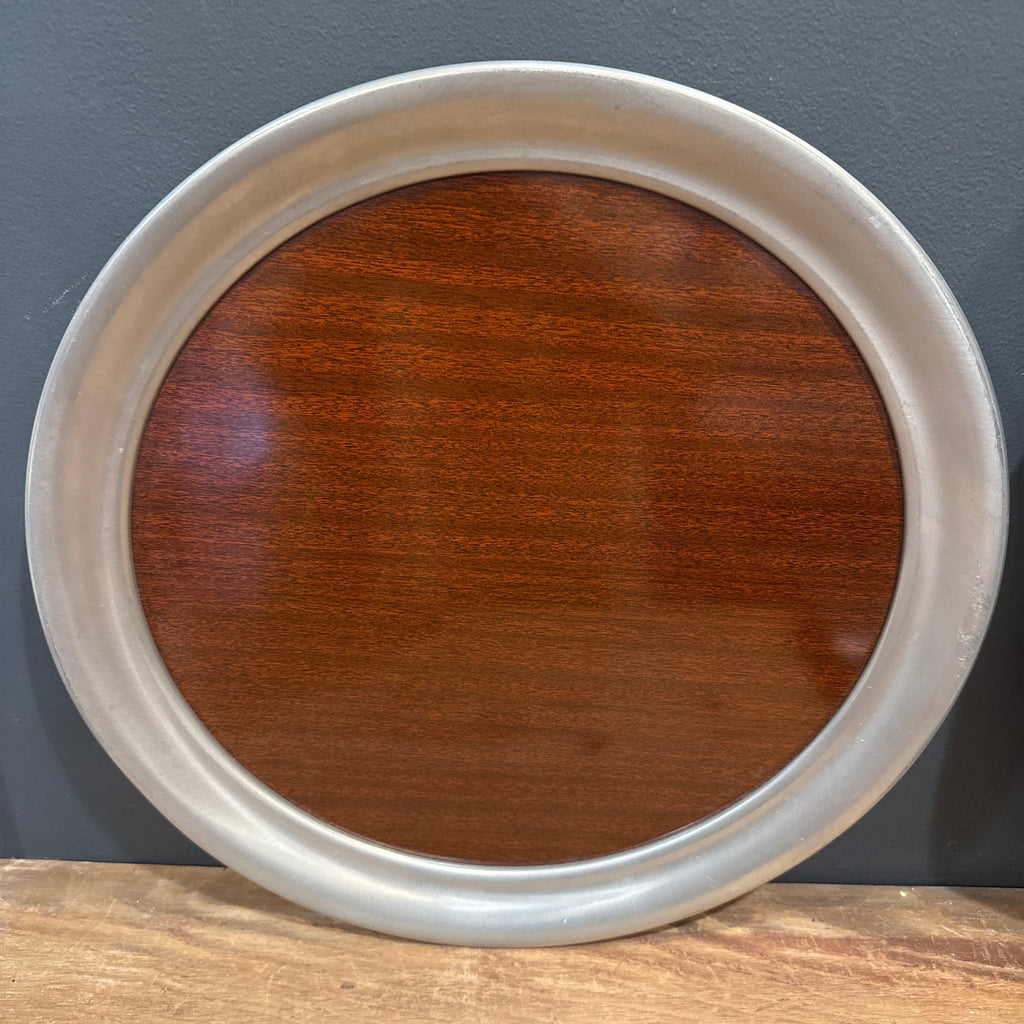 Mid-Century Round Serving Tray