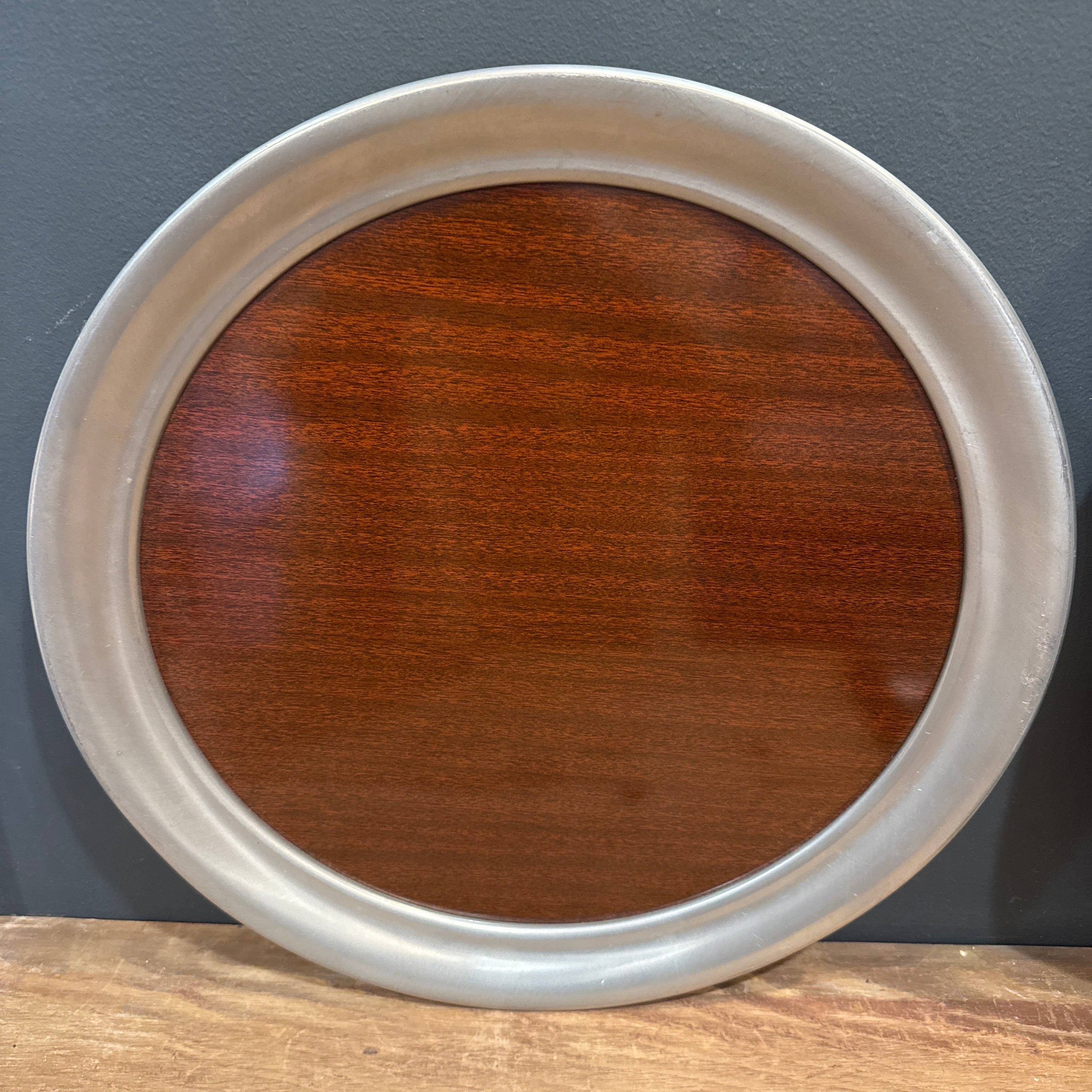 Mid-Century Round Serving Tray