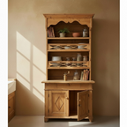 Antique Irish Pine Dresser (2 piece)