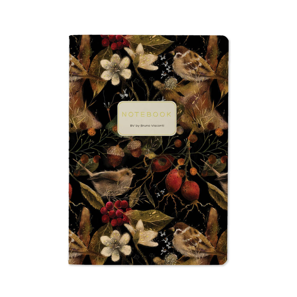 A5 Notebook - Forest Sparrows 