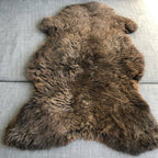 Natural British Brown Sheepskin Rug Large