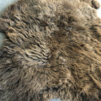 Natural British Brown Sheepskin Rug Large