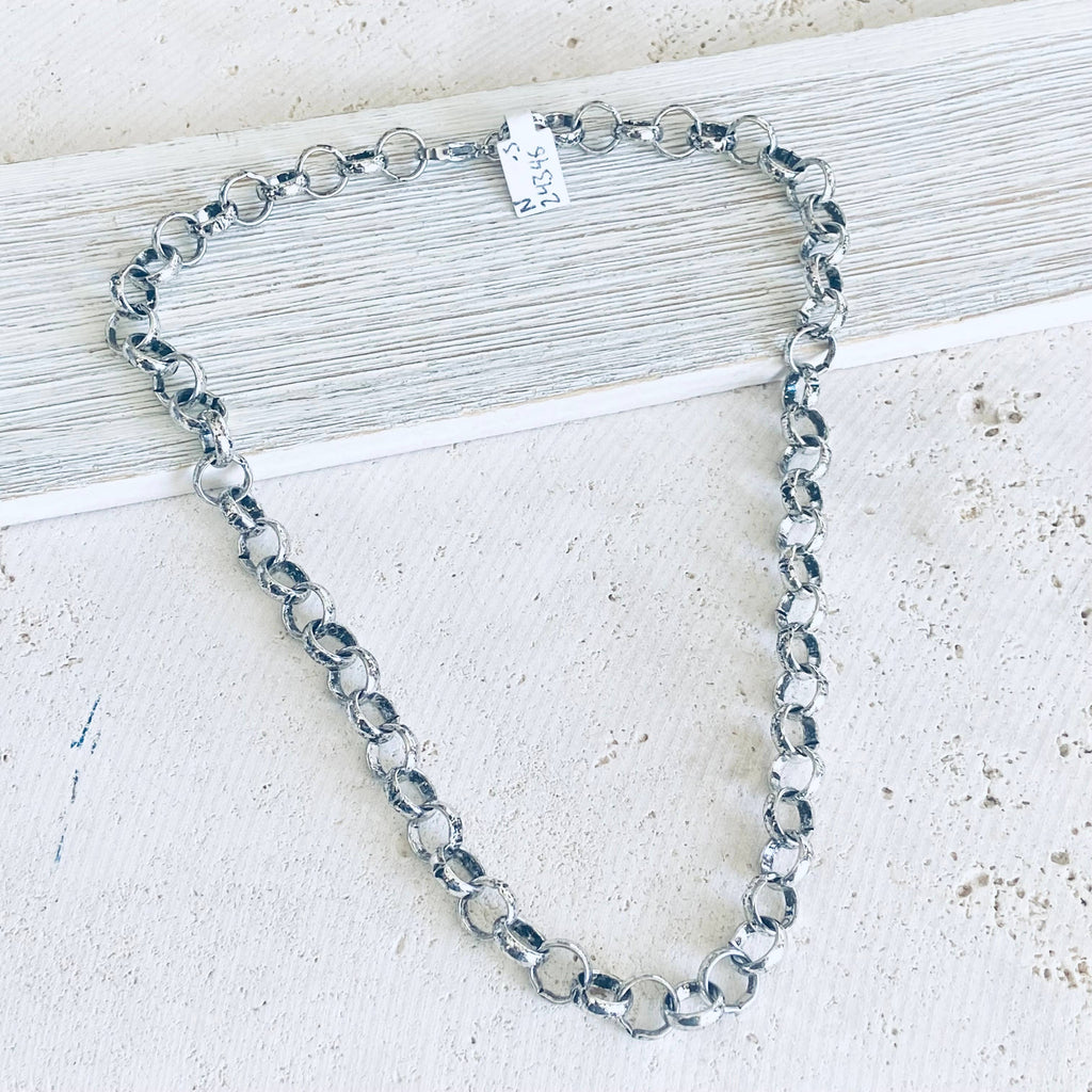 Chunky Matte Gold Rolo Necklace