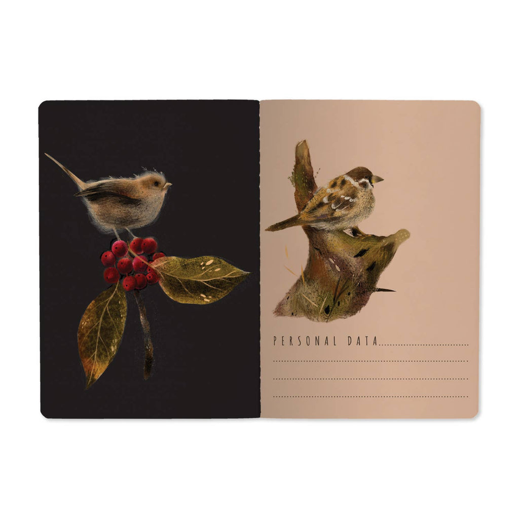 A5 Notebook - Forest Sparrows 