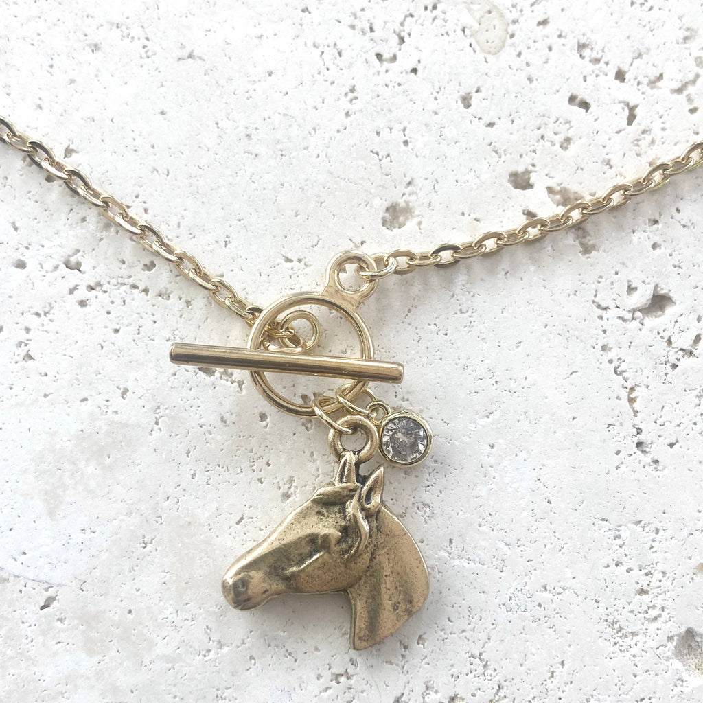 Horse Head Toggle Necklace
