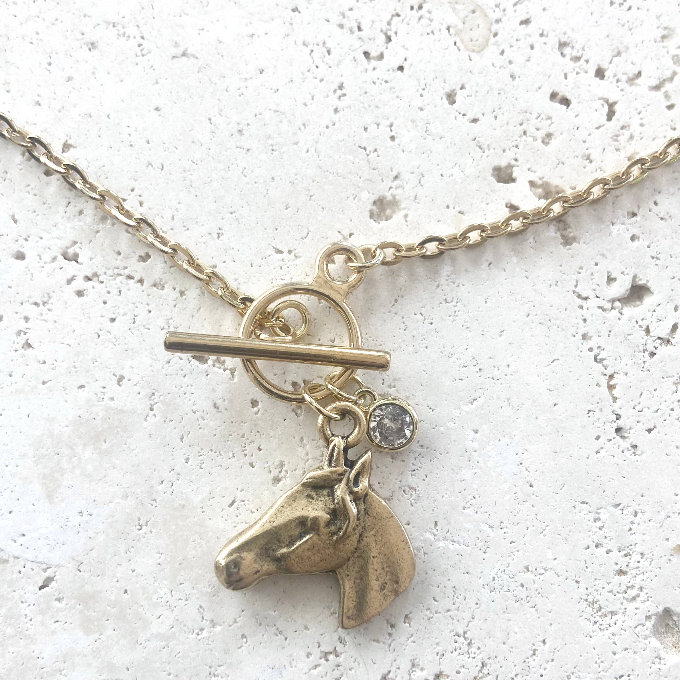 Horse Head Toggle Necklace
