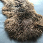 Natural British Brown Sheepskin Rug Large
