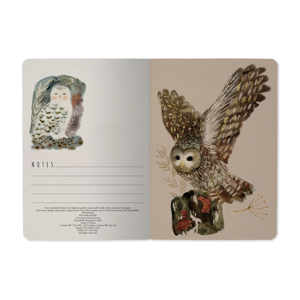 A6 Notebook - Owls