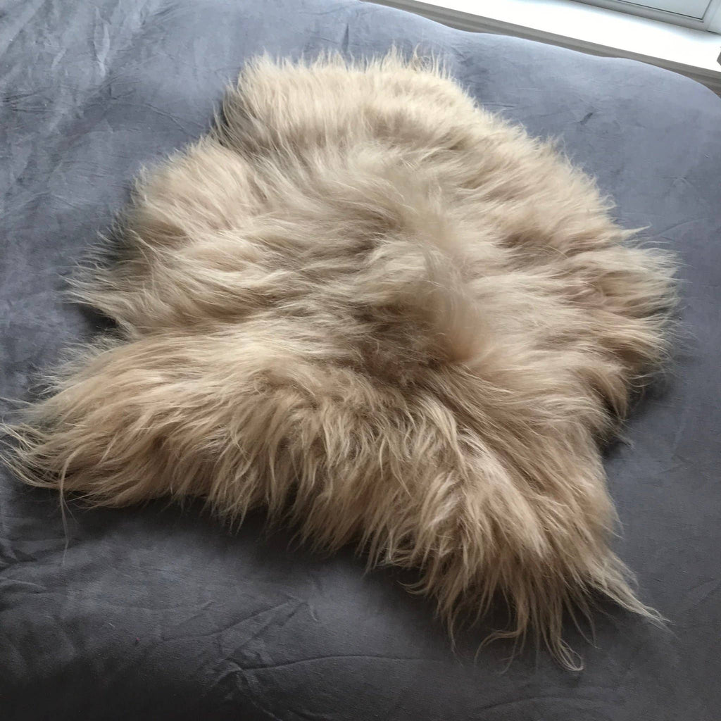 Honey Gold Icelandic Longhair Sheepskin Rug Throw Hide