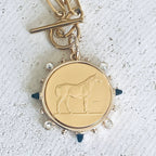 Horse Coin Derby Necklace - Stainless Steel