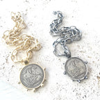 Horse coin Necklace  Belgium Style