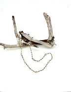 Necklace Freshwater Pearls on Pyrite Hematite Bead Chain 32”