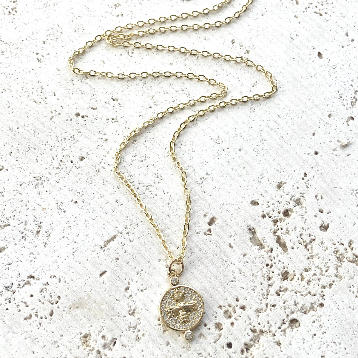 Queen Bee Crystal Pendant Necklace
