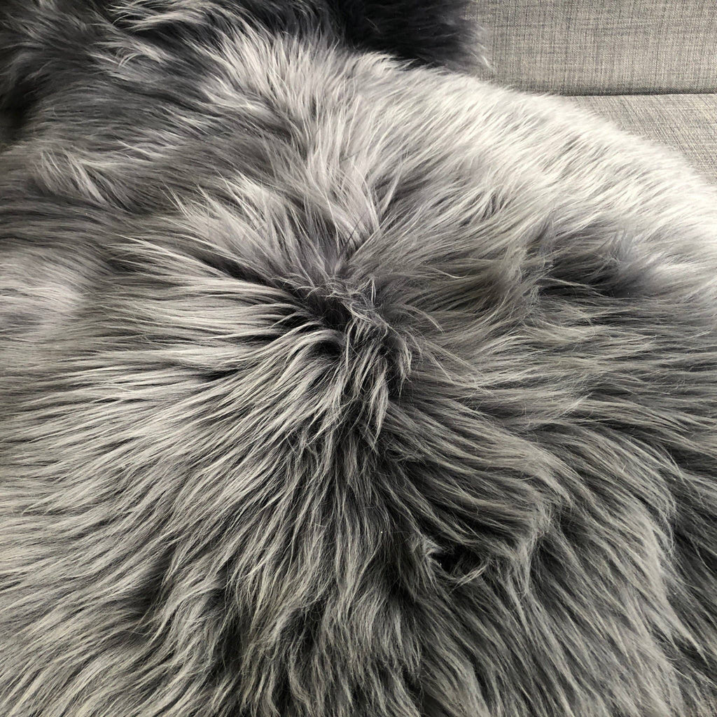 Swedish Sheepskin Rug - Slate Grey
