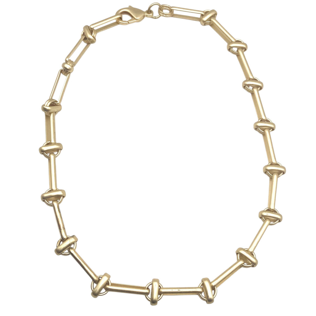 Entwined Knotted Link Necklace