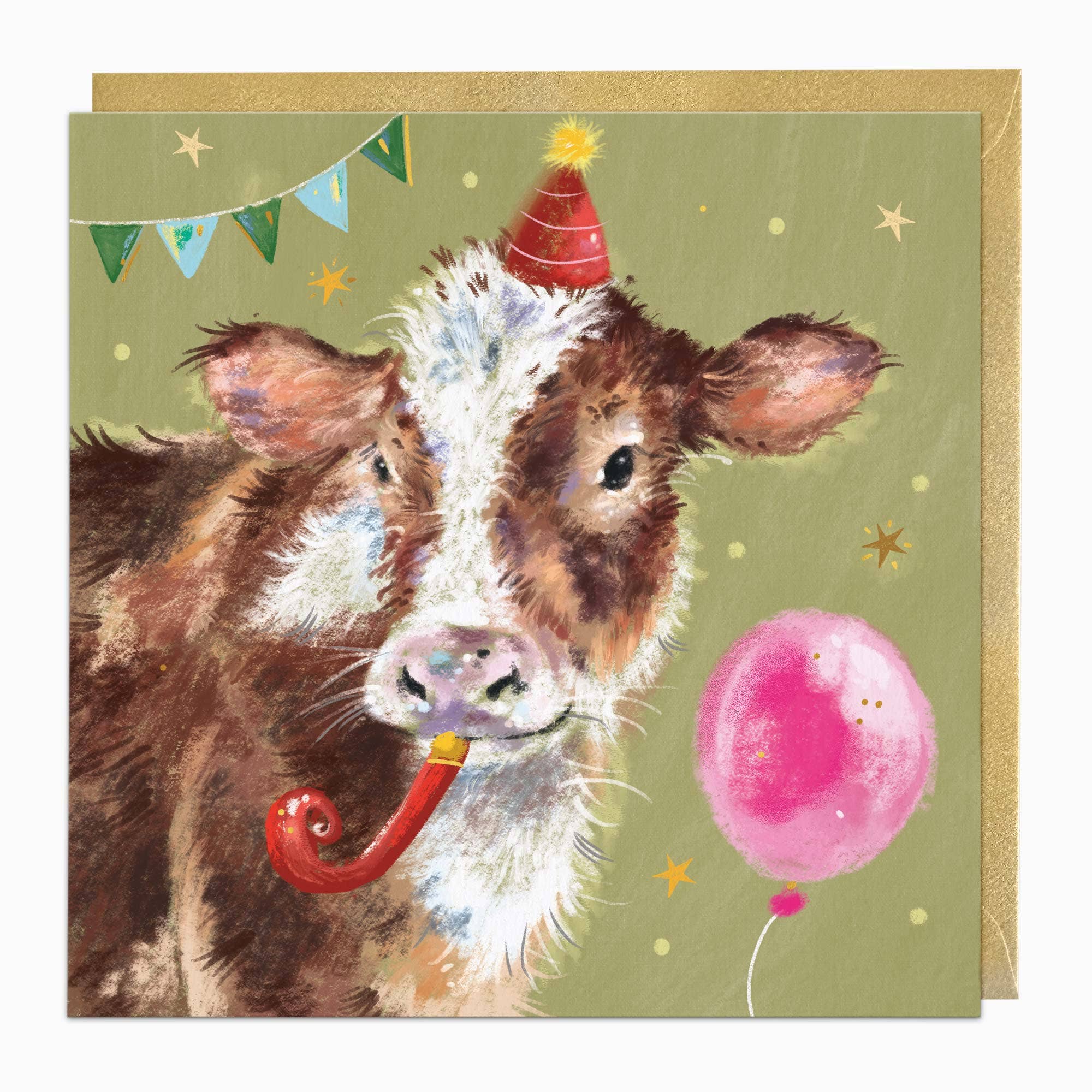 Party Cow Birthday Card