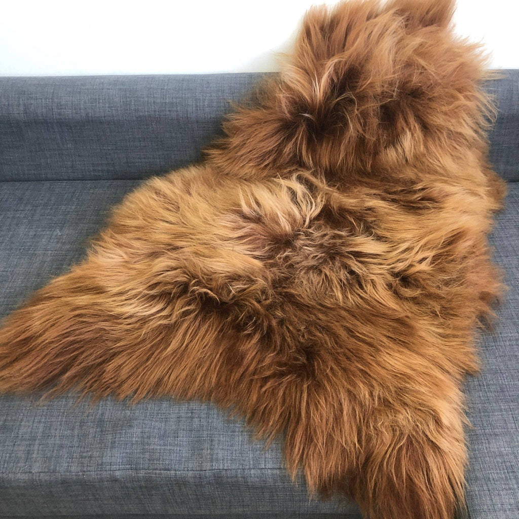 Icelandic Bronze Eco Dyed Sheepskin Large
