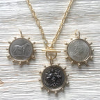 French Medallion Necklace