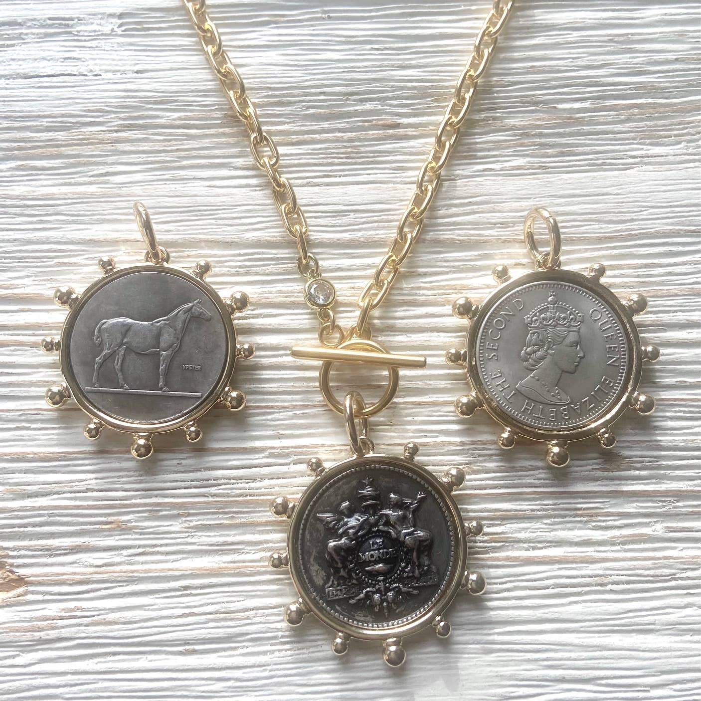 French Medallion Necklace