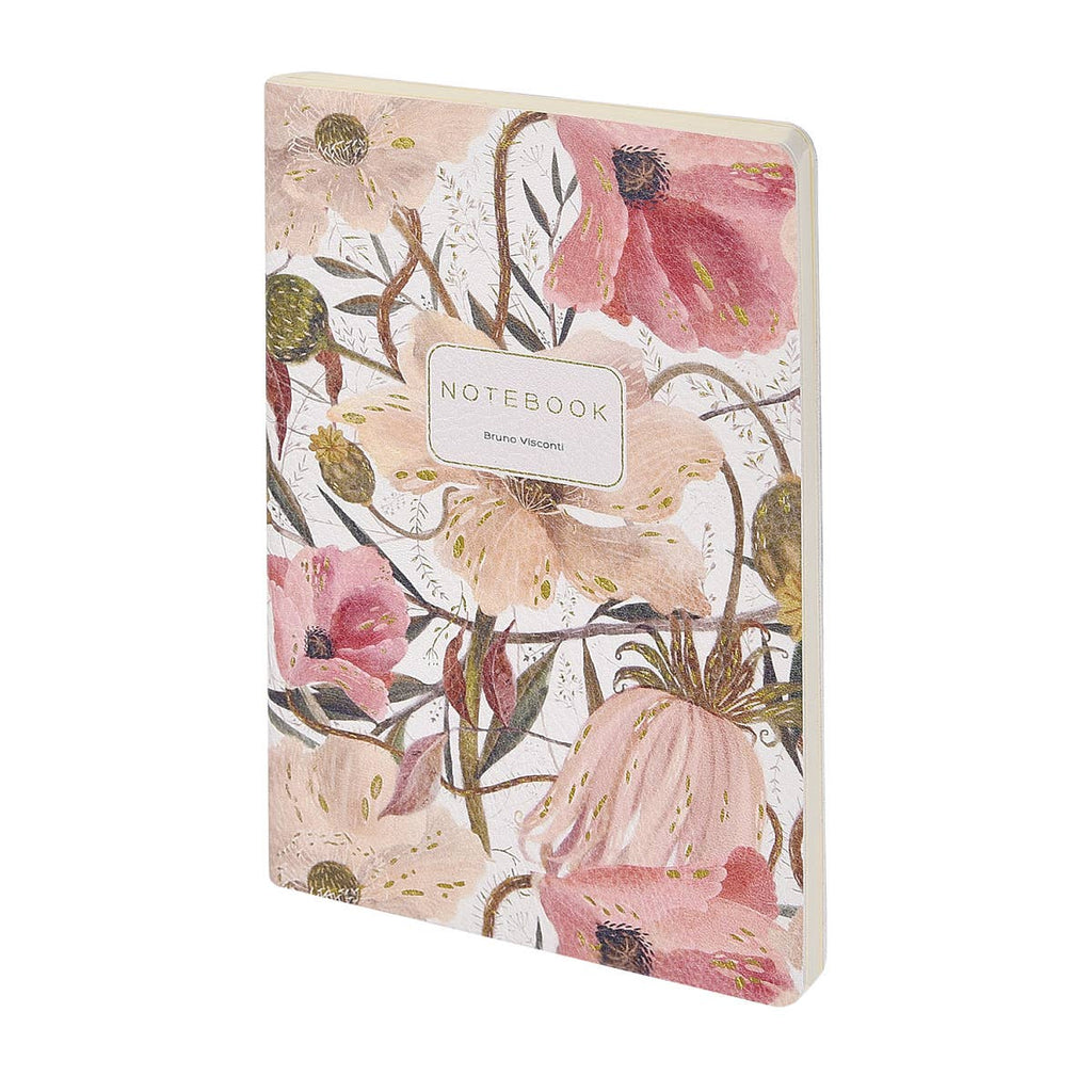 Vegan Leather A5 Notebook -Soft Petals