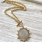 French Medallion Necklace