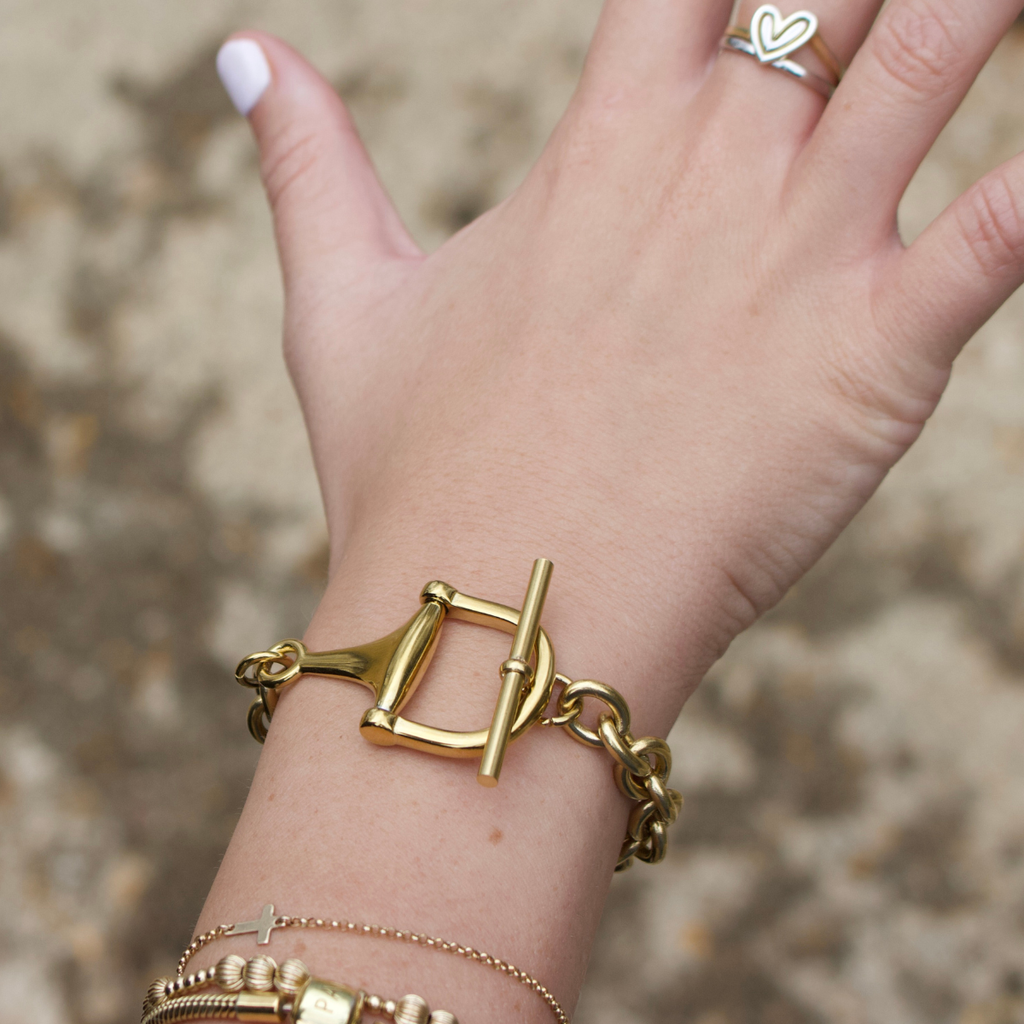 Equestrian Horse Bit Toggle Bracelet