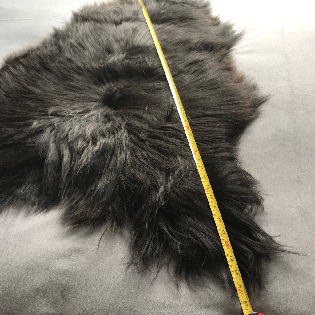 Icelandic Natural Black Undyed Sheepskin Rug