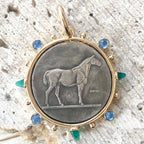 Queen Horse England Royal Family coin jewelry necklace