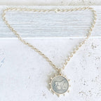 Matte Gold Horse Coin Necklace