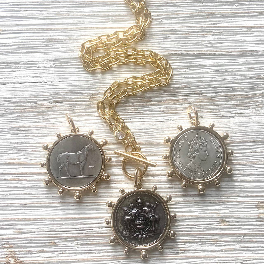 French Medallion Necklace