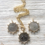 French Medallion Necklace