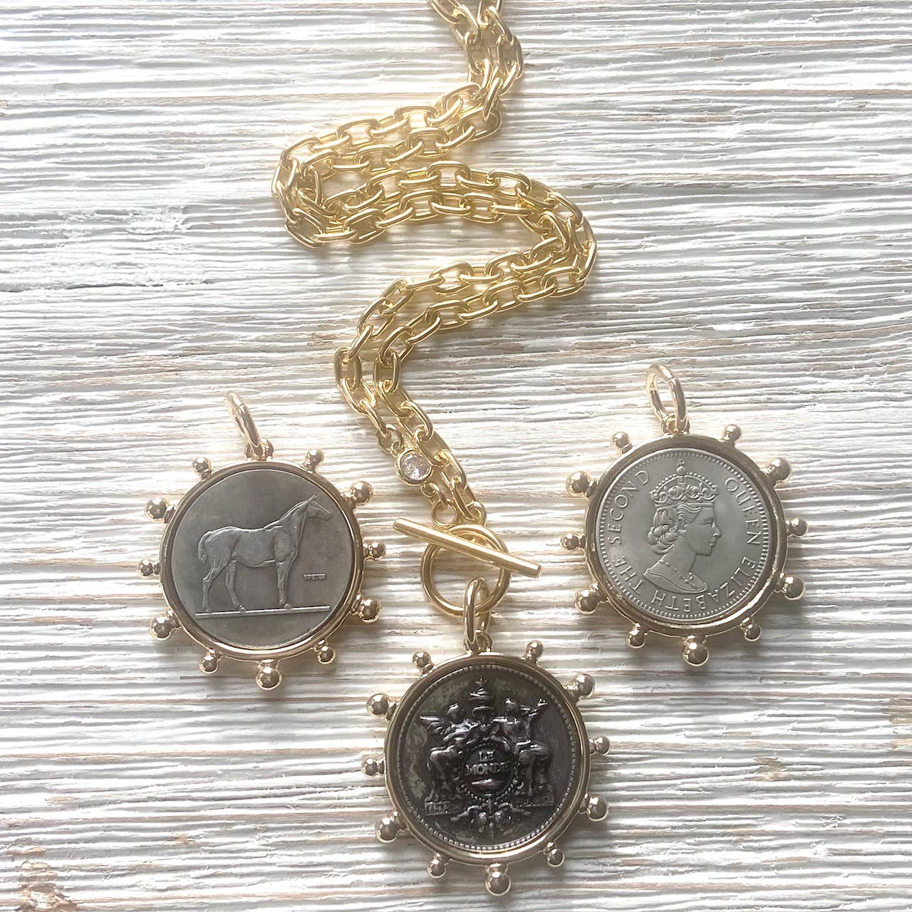 French Medallion Necklace