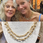 Matte Gold Paperclip Necklace