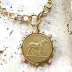 Horse Coin Equestrian Derby Necklace