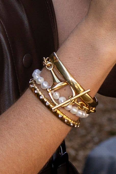Equestrian Horse Bit Toggle Bracelet