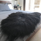 Icelandic Natural Black Undyed Sheepskin Rug