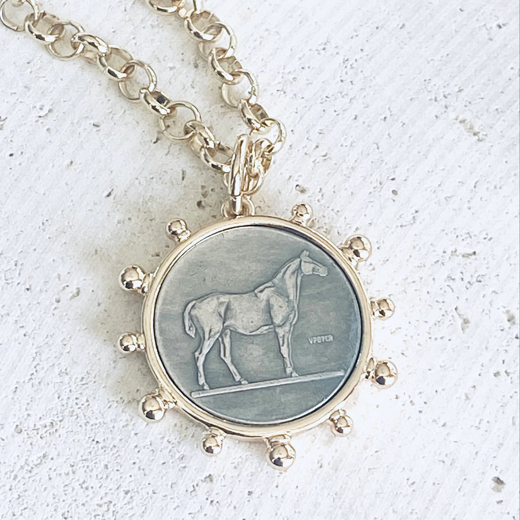 Horse Coin Necklace